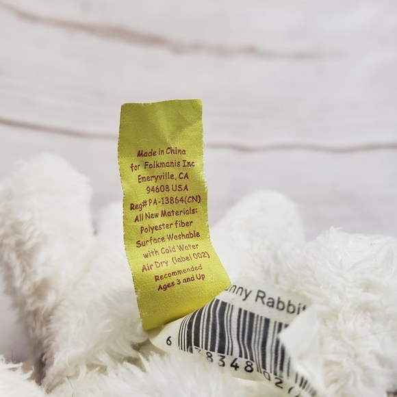 Folkmanis Mini Bunny Rabbit Plush Finger Puppet Brown White 5 Inch 2016 - Picture 8 of 10